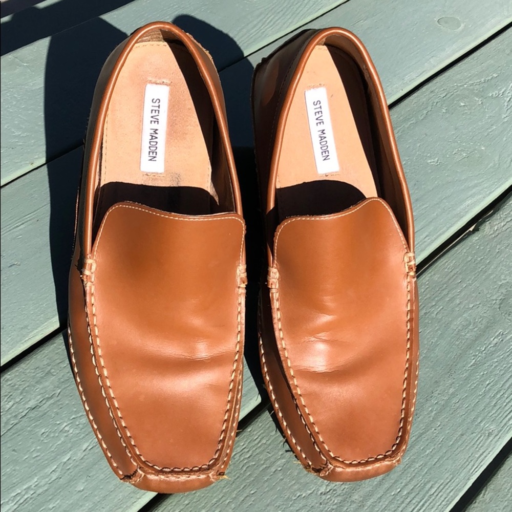 Steve Madden leather loafers sz 12